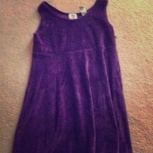Velvet purple kids dress